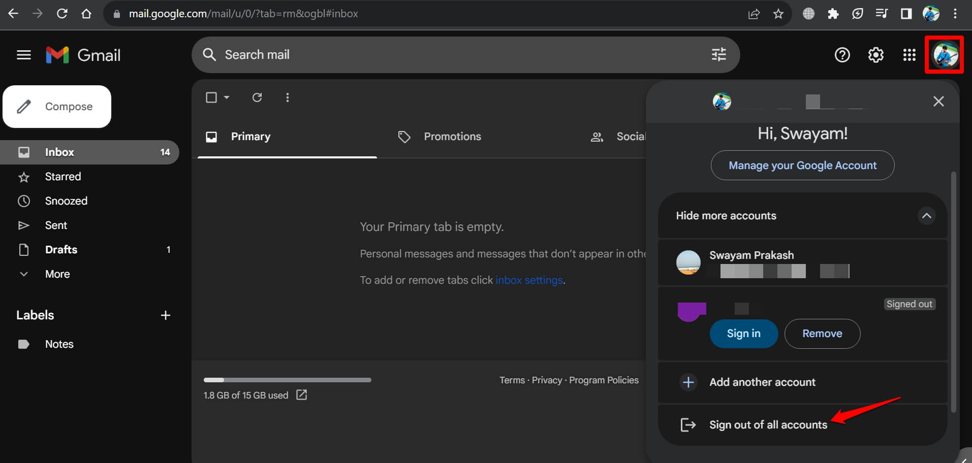 How to Fix Gmail Not Showing Images in Attachment 12 sign out of the Gmail account
