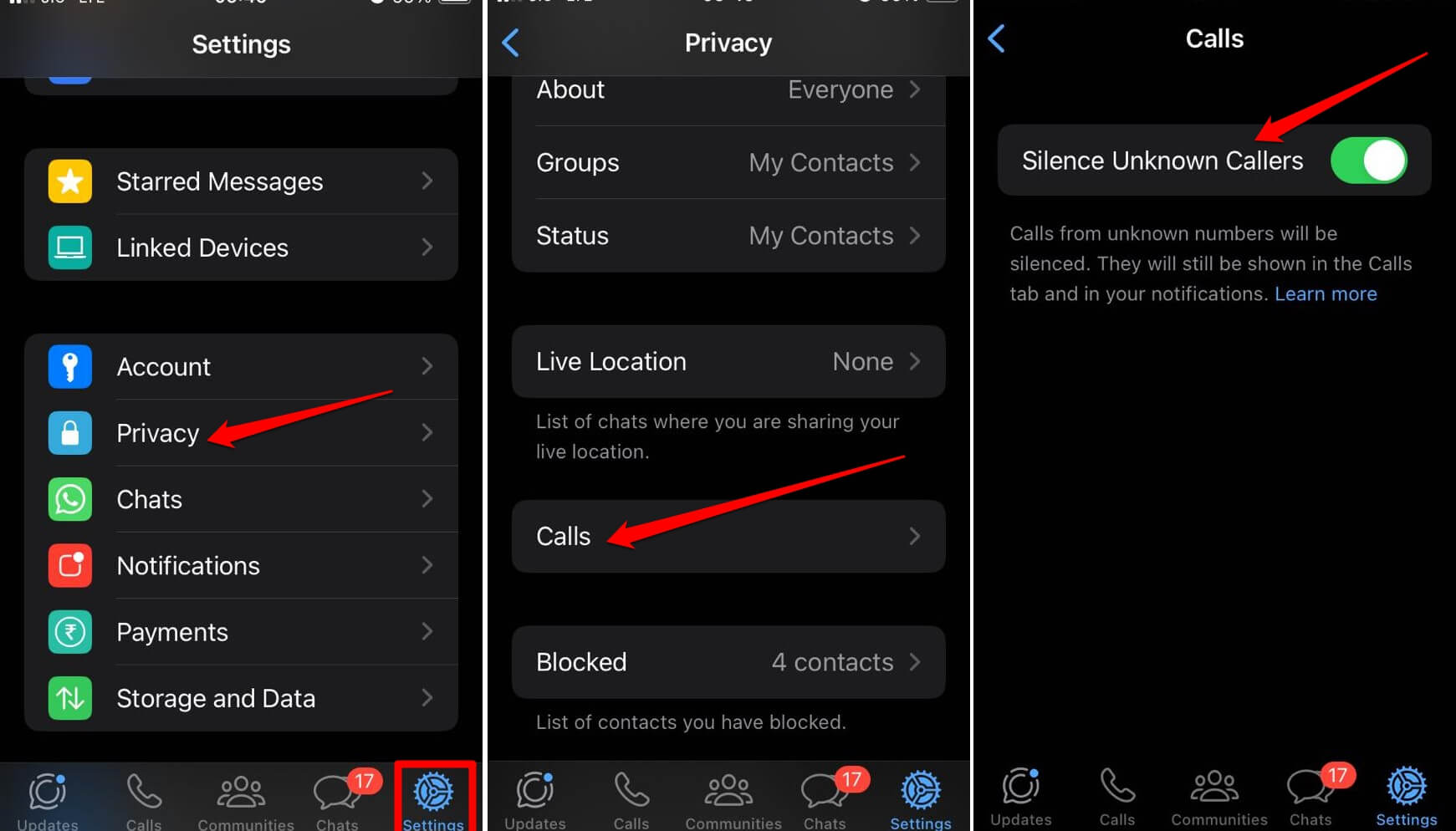 How to Silence Calls on iPhone 11 silence unknown callers on WhatsApp for iOS
