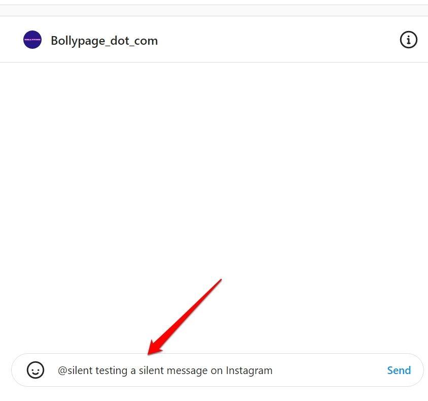 How to Send Silent and Disappearing Messages on Instagram? 5 silent message on Instagram web