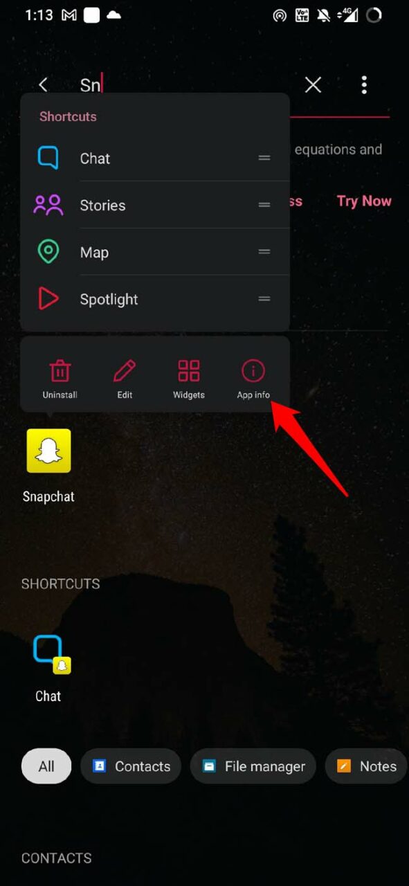 How to Fix Snapchat Not Showing Messages on Android and iPhone? 23 snapchat app info Android