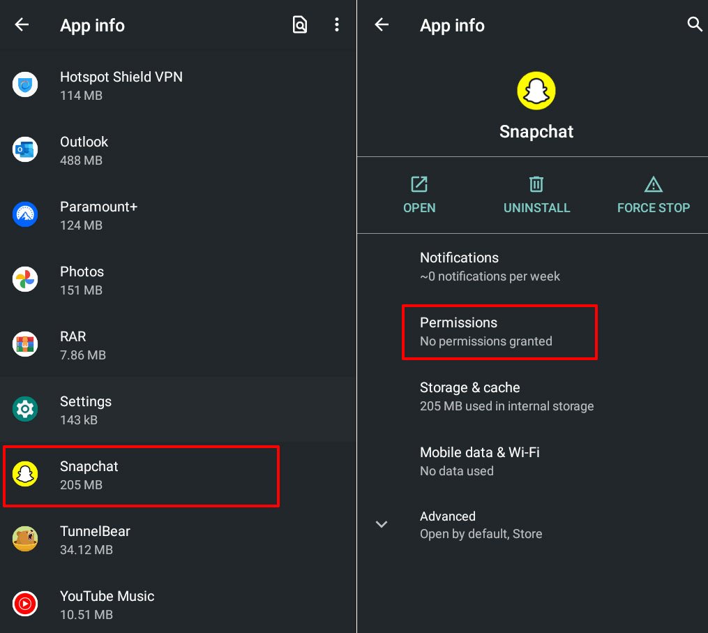How to Fix Snapchat Export Not Working? 13 Check Snapchat Permissions