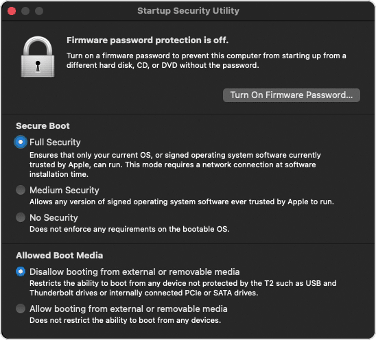 How to Boot your Mac into Verbose Mode 4 Startup Security Utility