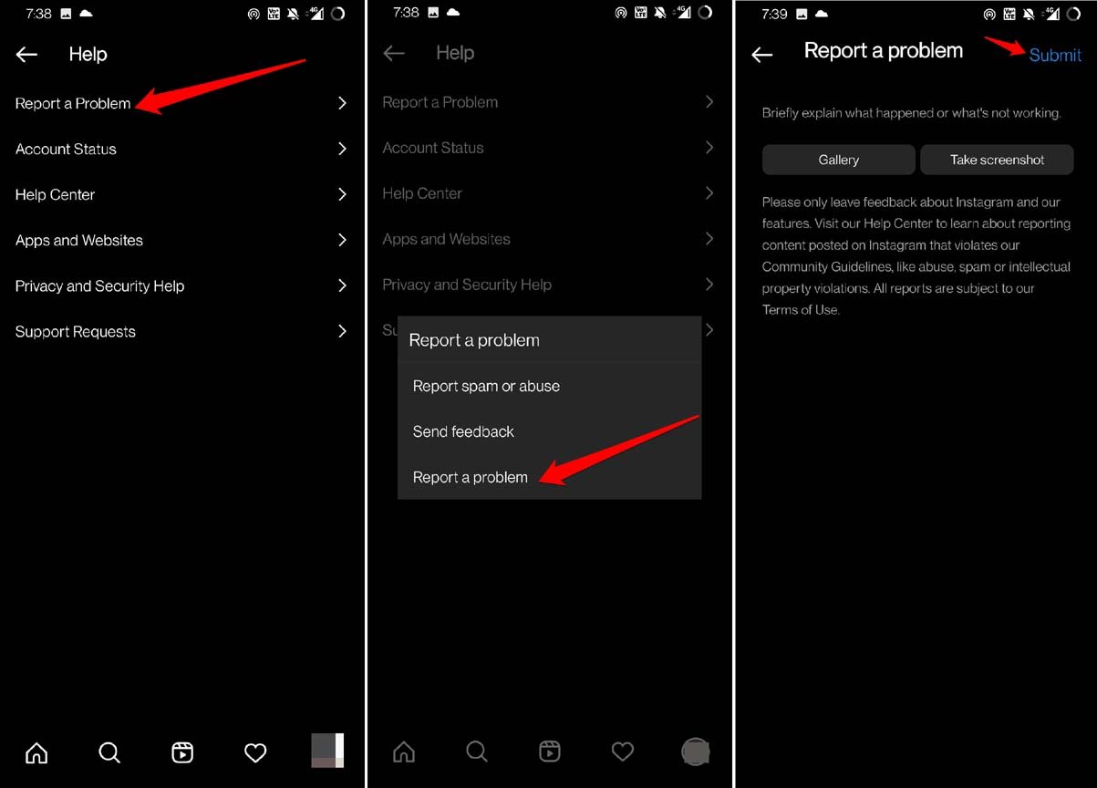How to Fix Instagram Bio Link Not Working? 11 submit report to Instagram support team