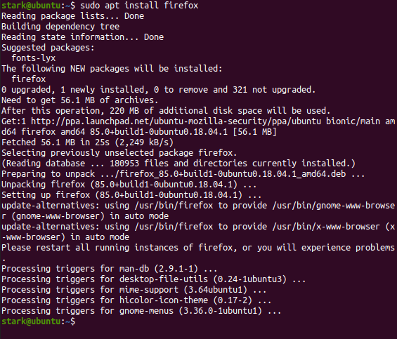 Firefox for Linux | Complete Installation Guide 14 sudo apt install firefox