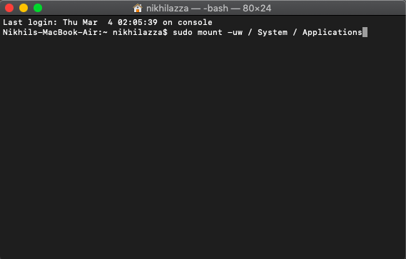 How to Remove System Apps or Bloatware on Mac? 4 sudo mount