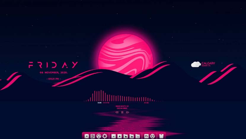 10 Best Rainmeter Skins for Windows 11 7 super blood moon rainmeter skin