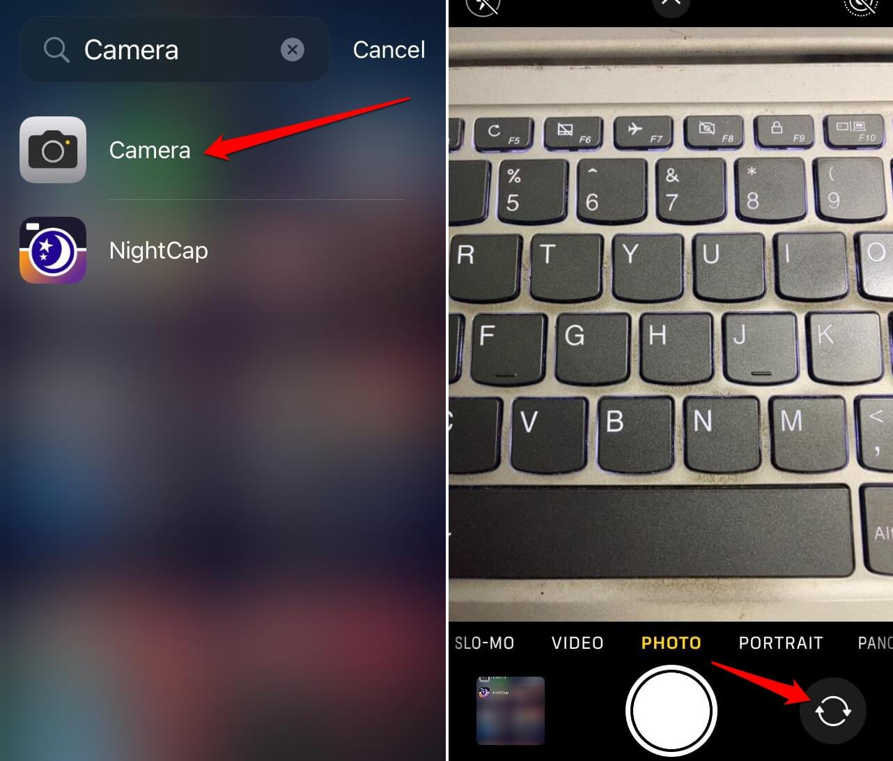 How to Fix iPhone Camera Not Focusing 6 switch between iOS camera modes