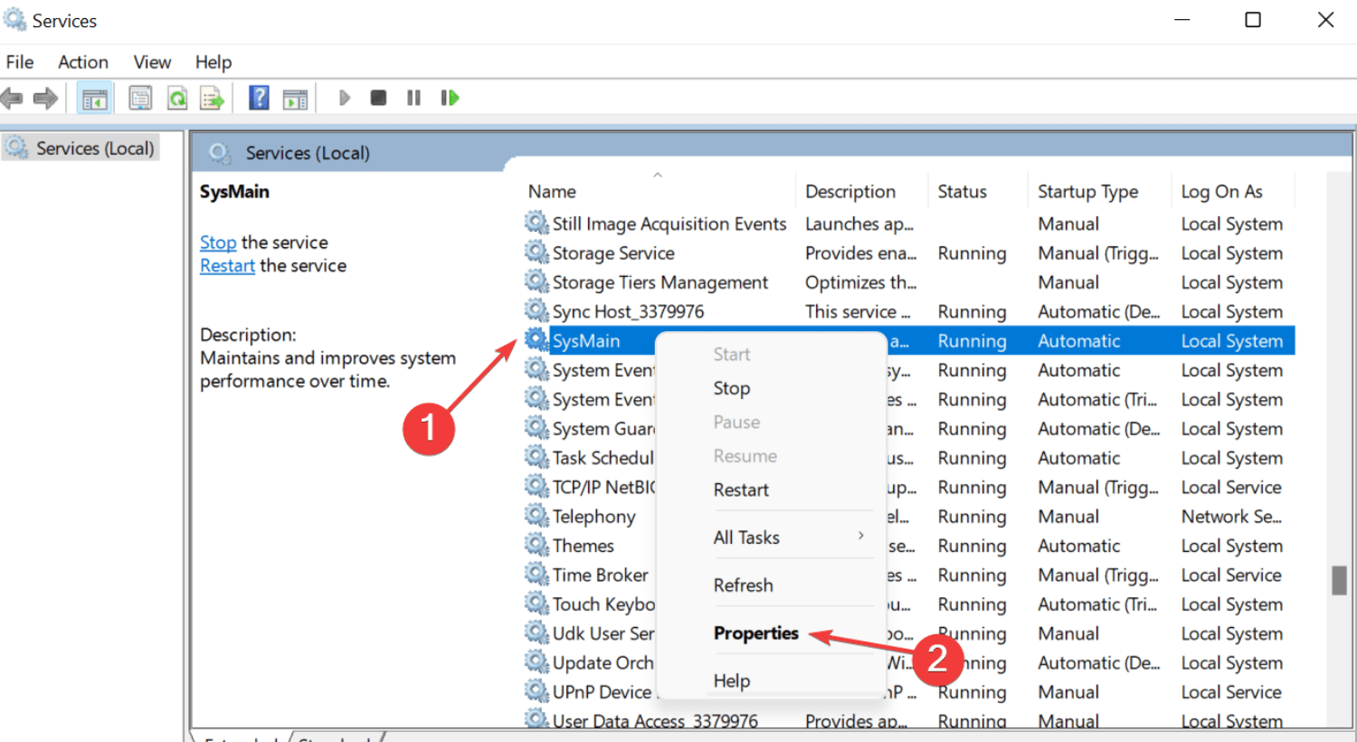 How to Disable Superfetch (SysMain) in Windows 11 4 Disable Via Services App