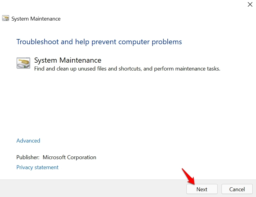 system maintenance