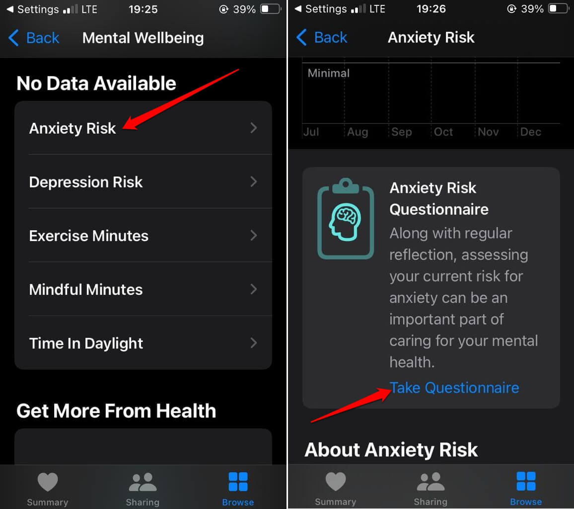 How to Use Mental Wellbeing in Health App in iOS 17? 6 take anxiety questionnaire
