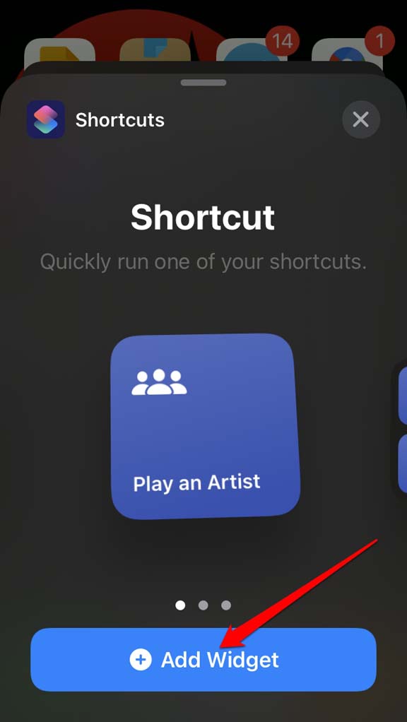 How to Fix Siri Not Playing Music from Apple Music? 26 tap Add Widget