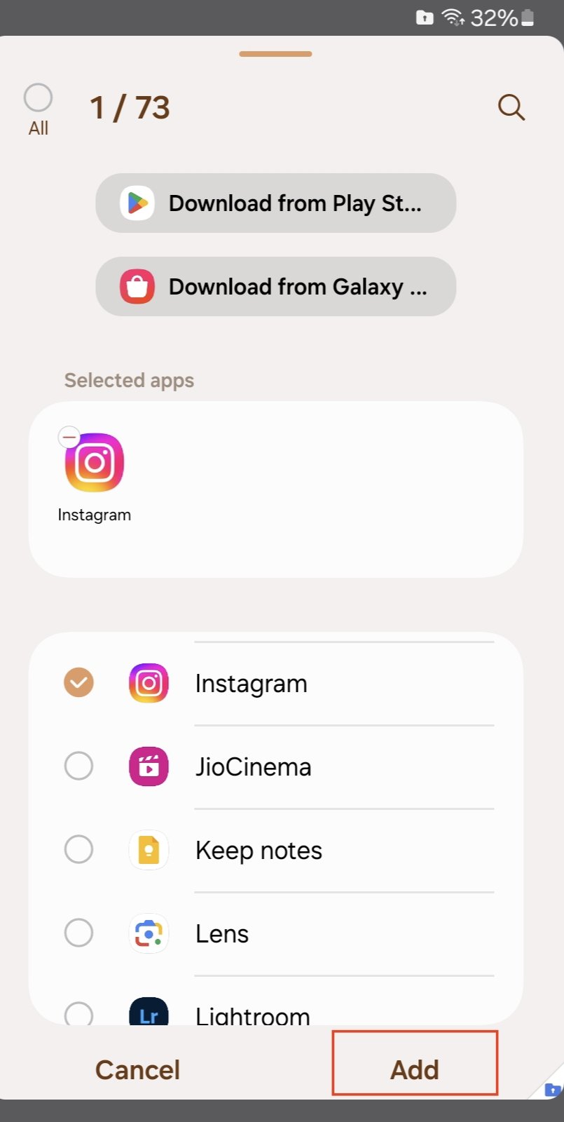 tap Add