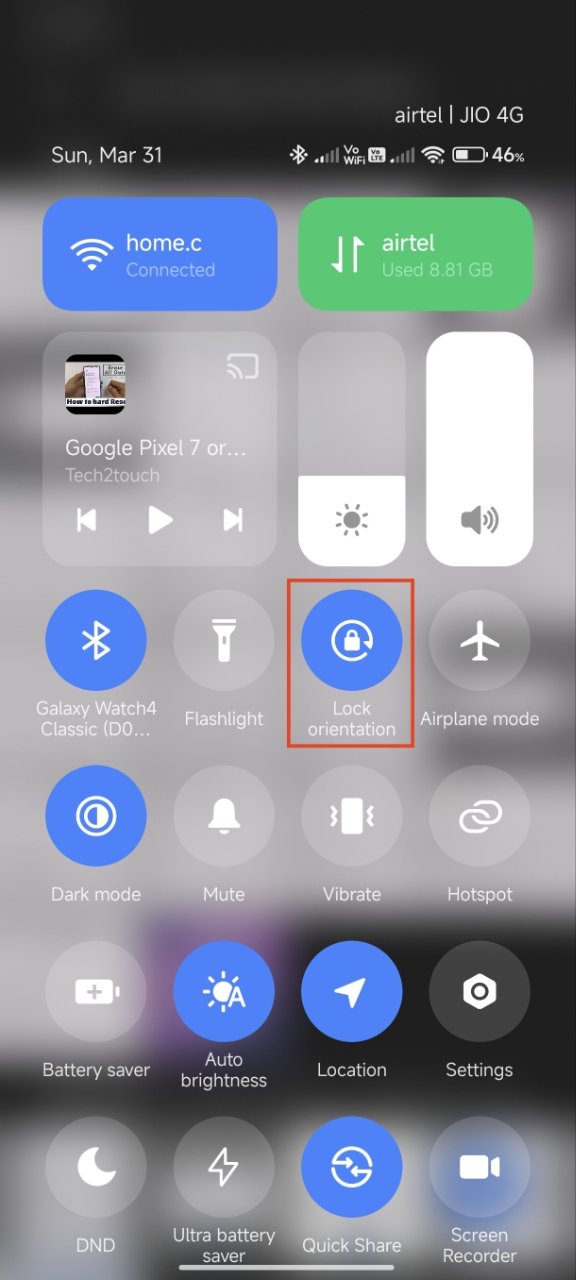 How to Fix Android Screen Rotation Not Working 8 tap Lock orientation