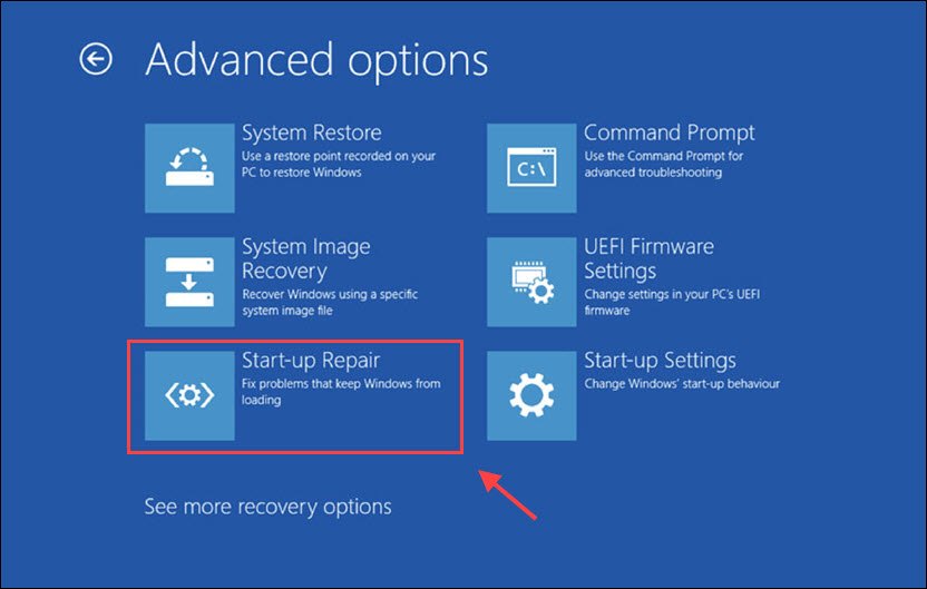 How to Fix Boot Error 0xc0000098 in Windows 10? 7 tap on Advanced Option, and finally, tap on the Startup Repair option