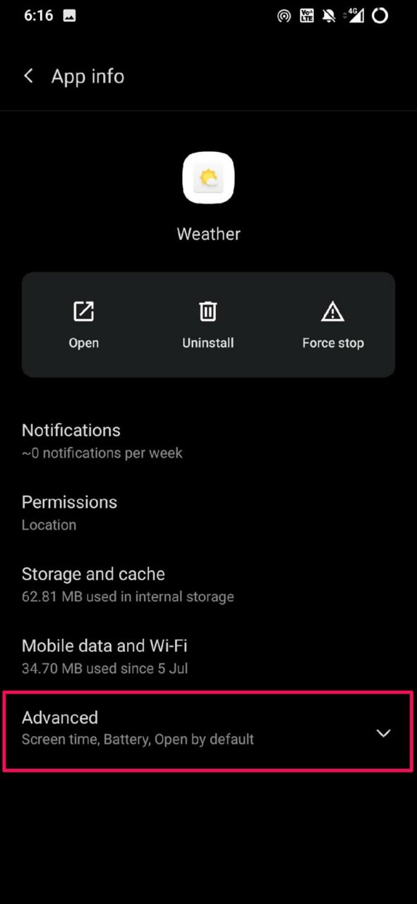 Widgets Not Updating on Android: How to Fix 17 tap on Advanced app settings