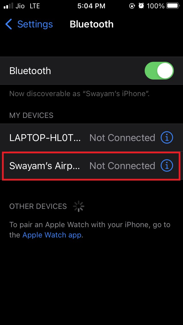 How to Fix AirPods 'Connection Failed' Error on iPhone? 4 tap on AirPods name