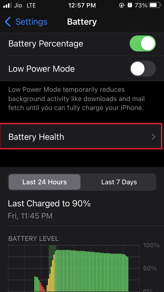 iPhone Battery Not Charging 100%: How To Fix 3 tap on Battery health