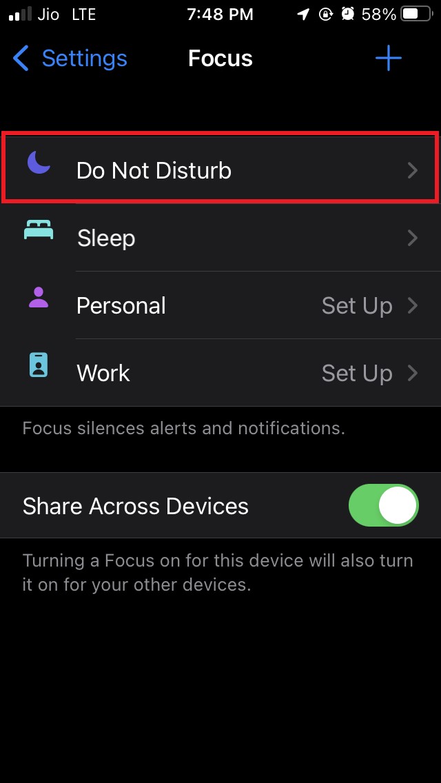 How to Fix Snapchat Notifications Not Working on iPhone 17 tap on Do Not Disturb