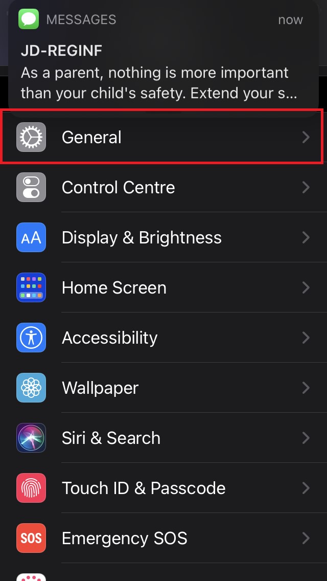 No Notification Alert Showing on iPhone: How to Fix 9 tap on General
