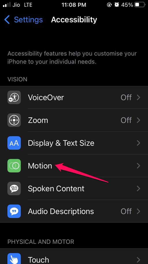 iOS 15 Battery Discharging Quickly: How to Fix 11 tap on Motion