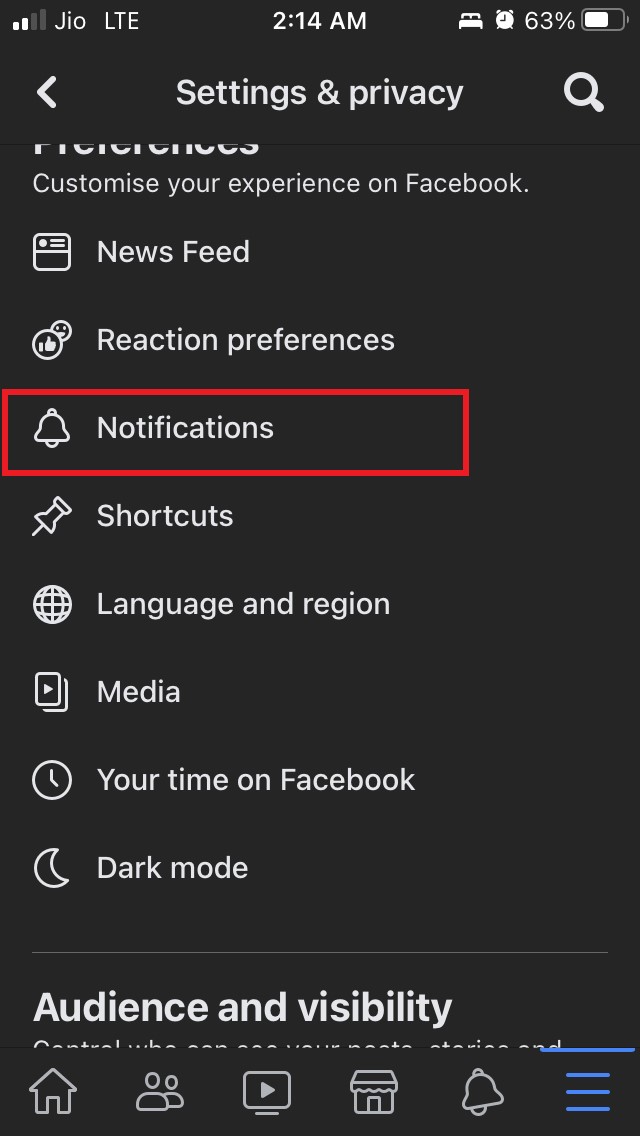 How to Fix Facebook Notifications Not Showing on iPhone 10 tap on Notifications