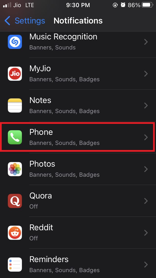 How To Fix Incoming Call Not Showing Up on iPhone Screen? 4 tap on Phone