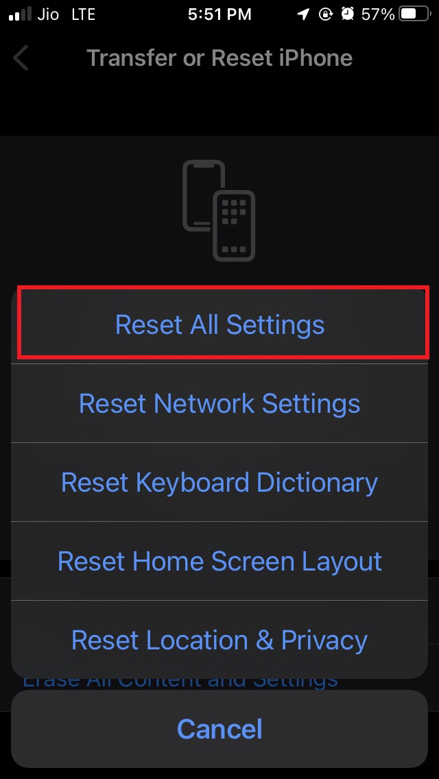 No Notification Alert Showing on iPhone: How to Fix 13 tap on Reset all settings