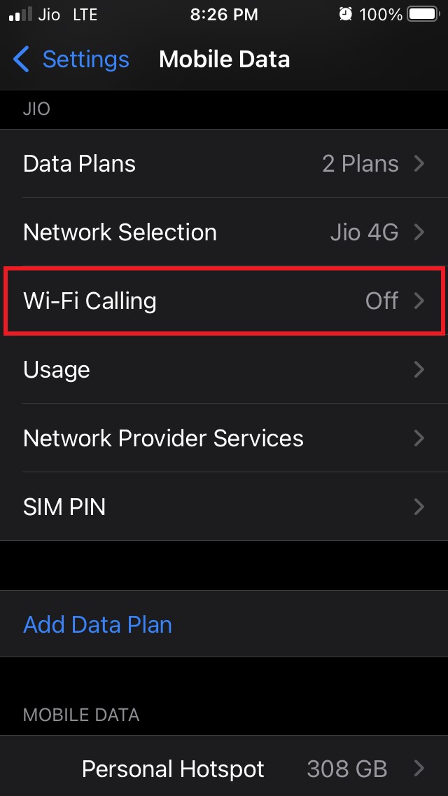 How to Fix WiFi Calling Not Working on iPhone? 5 tap on WiFi calling