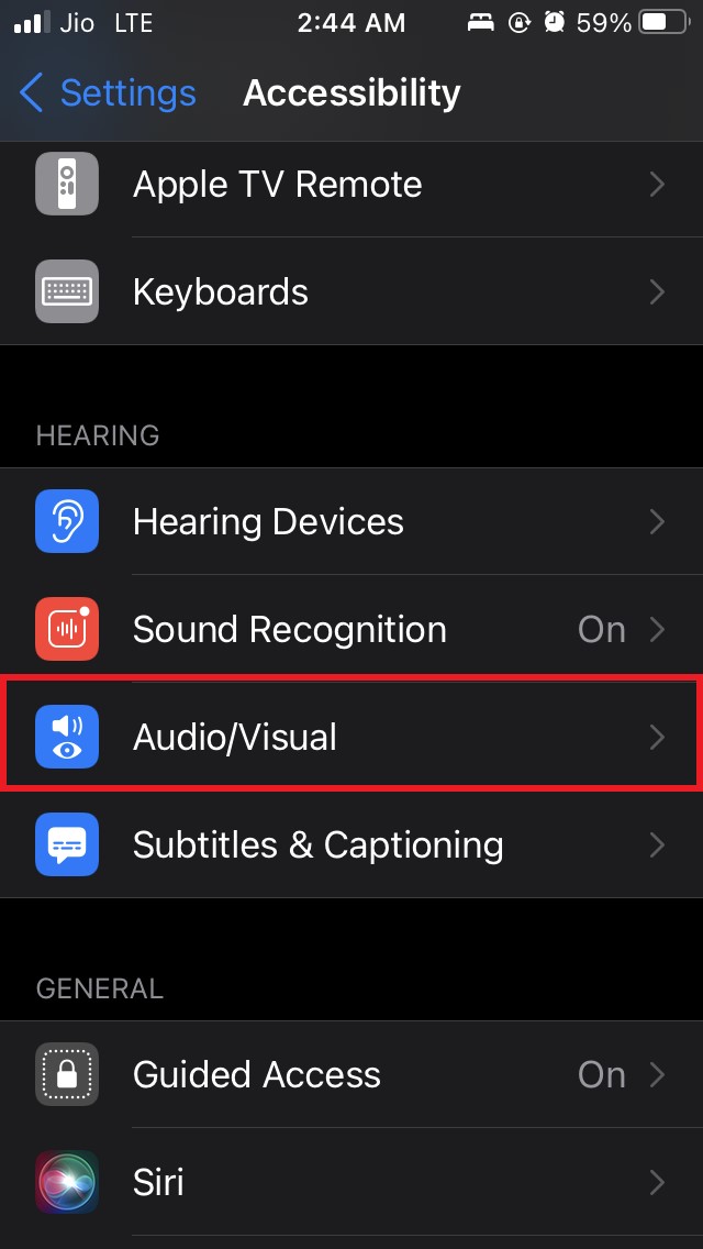 tap on audio visual