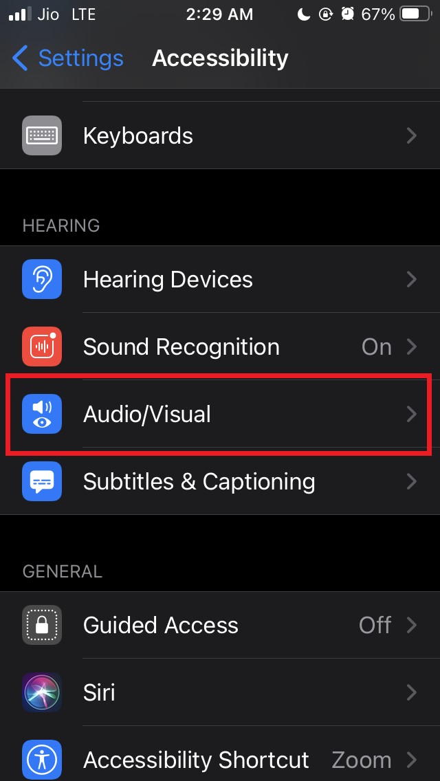 How to Turn ON LED Notifications on iPhone and iPad? 3 tap on audio visual