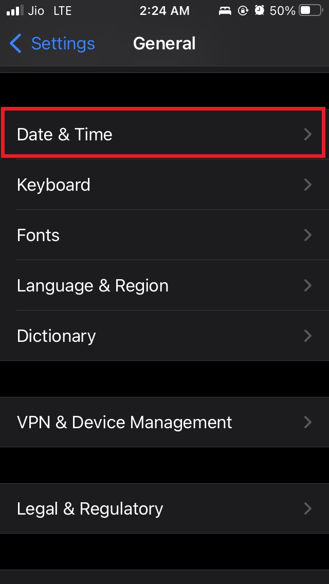 How to Fix GroupMe Not Working on iPhone? 5 tap on date and time