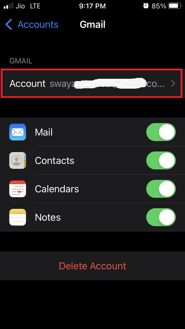 How to Fix Google Contacts Not Syncing with iPhone 12 tap on email ID
