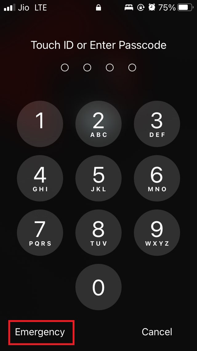 tap on emergency