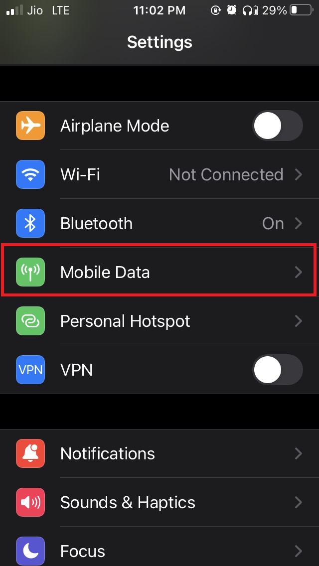 How to Fix Apple Maps Not Working on iPhone? 3 tap on mobile data