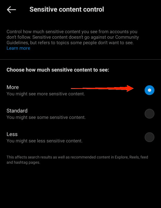 How to Disable Sensitive Content Filter on Instagram? 5 Next, go to Sensitive Content Control.