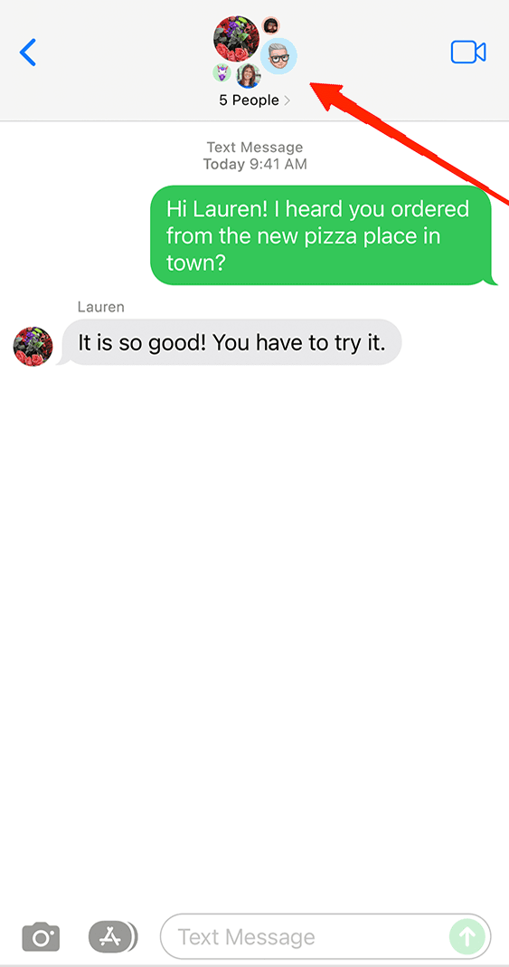 How to Use iMessage Group Chat on iPhone? 5 tap on the contacts of the group chat in the top-middle of your screen