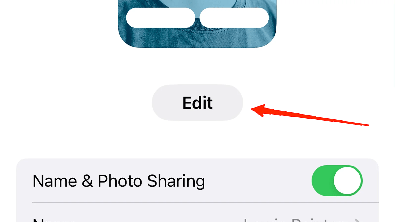 How to Set Up Contact Poster in iPhone with iOS 17 3 tap on the edit button to modify your contact poster