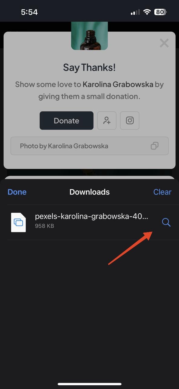 tap on the search icon