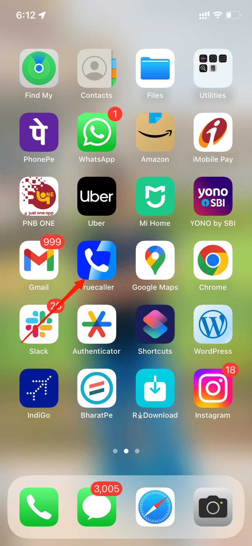 tap the Truecaller icon to relaunch the app.