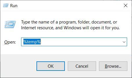 How to Speed Up Downloads on Windows 10? 9 %temp%