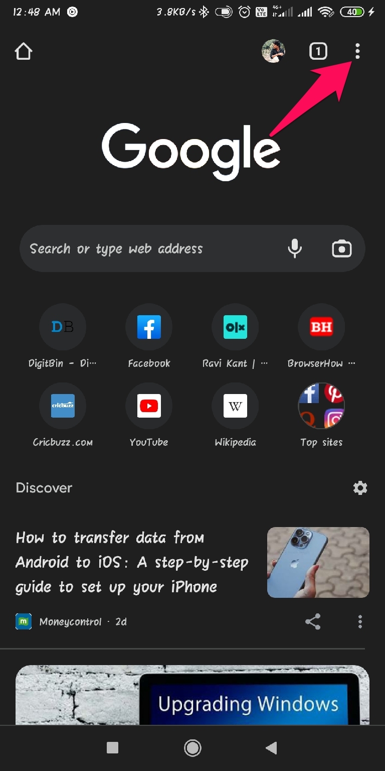 How to Enable or Disable Chrome's Default Adblocker? 8 three dots android