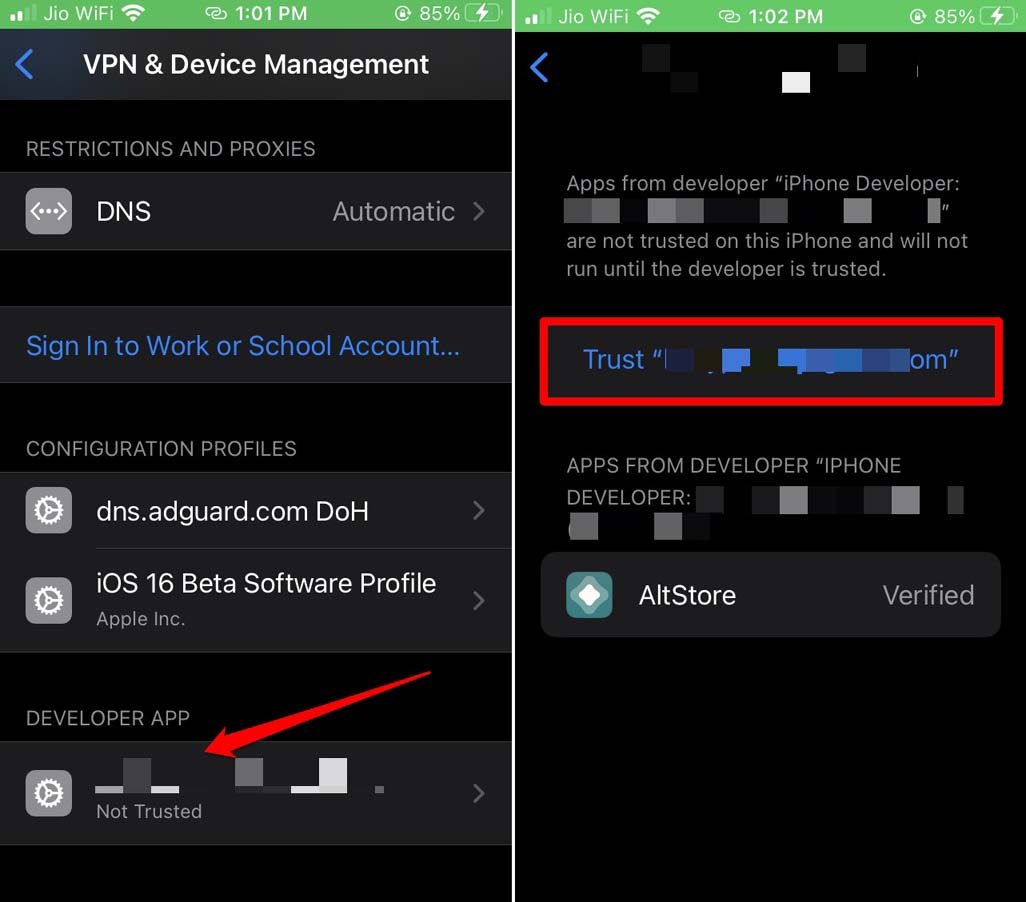 trust Apple ID to run AltStore