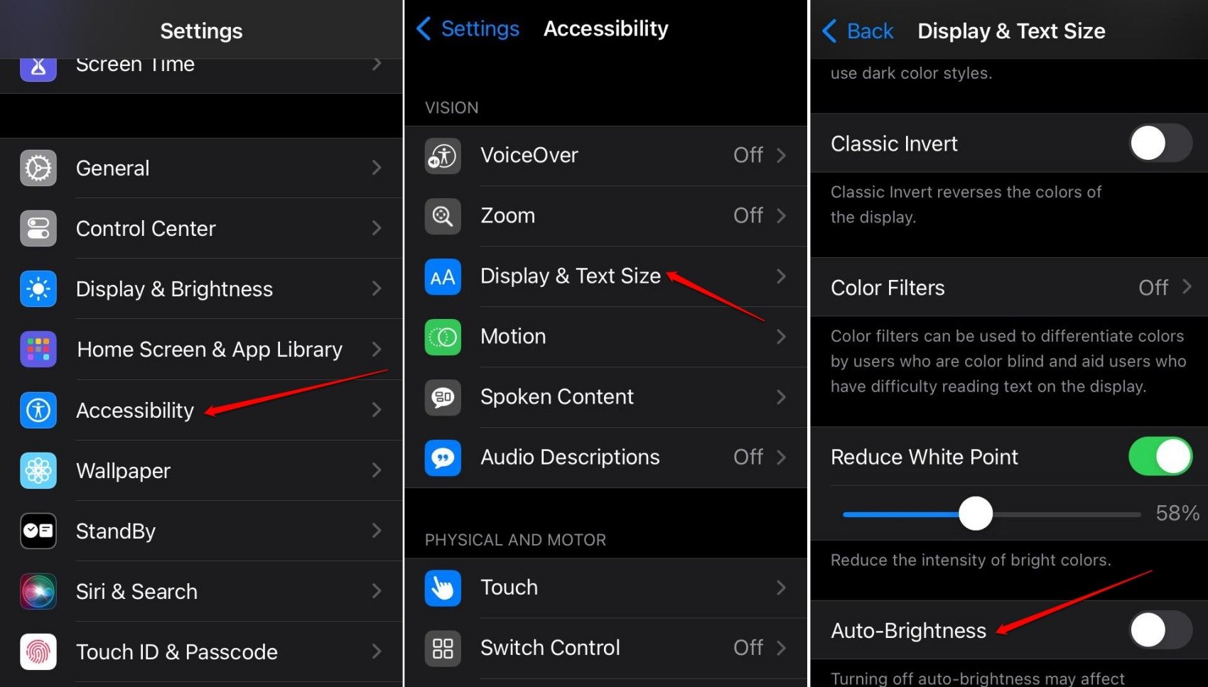 How to Fix iPhone Brightness Auto Changing 2 turn off auto brightness in iOS