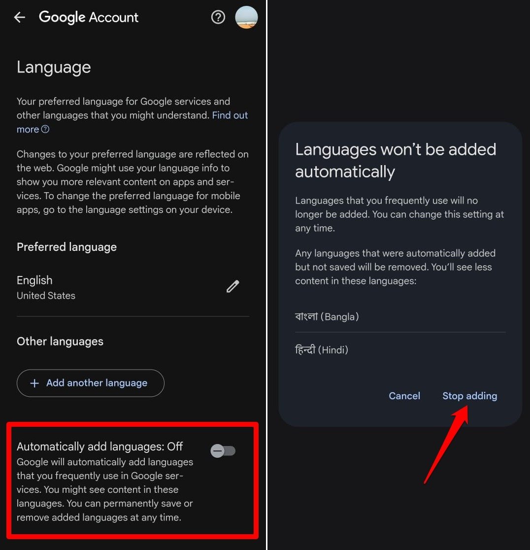 How to Change Comment Translation Language in YouTube 5 turn off automatically add languages in Google account settings