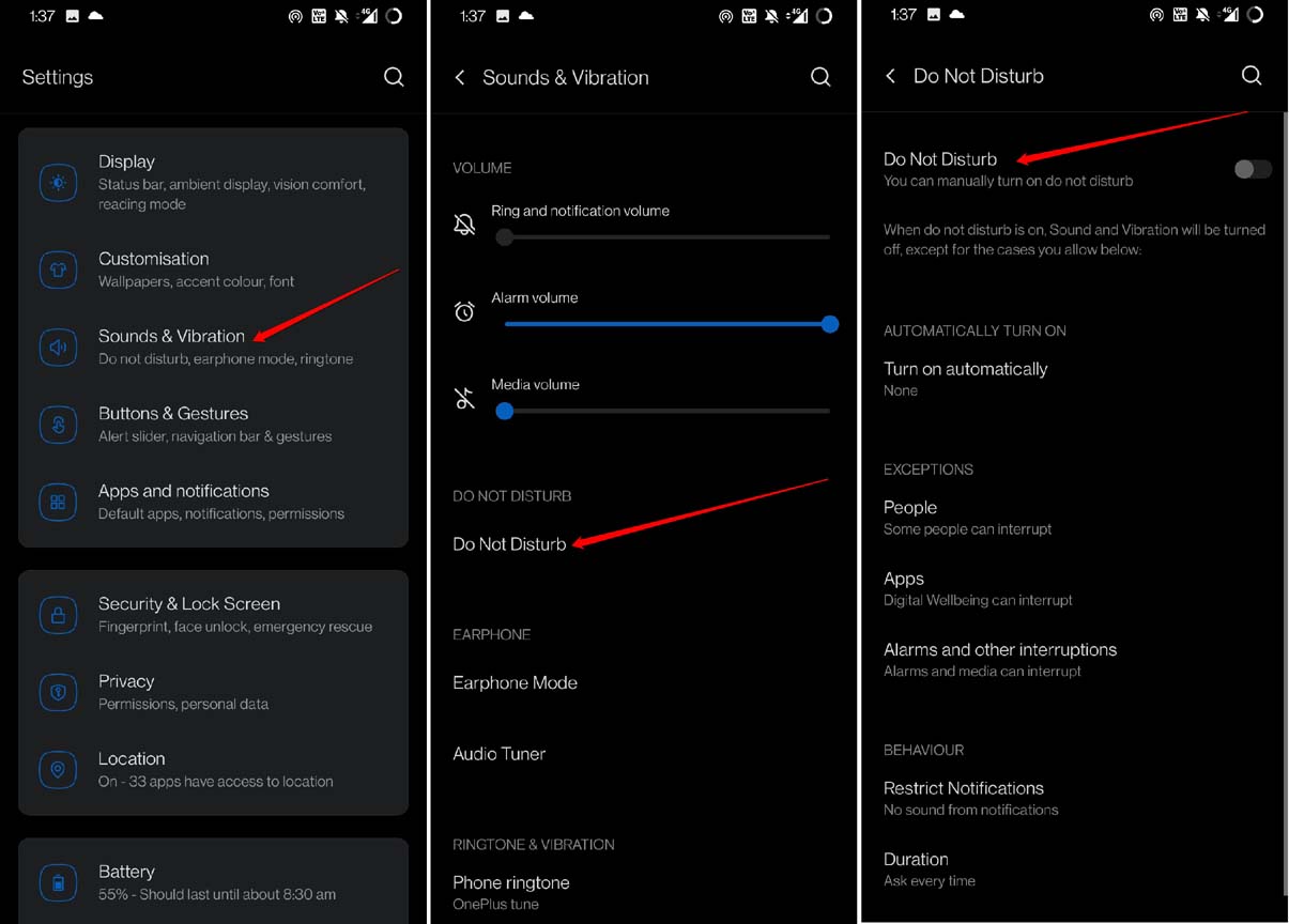 How to Fix Delayed Notifications on Android? 6 turn off do not disturb on Android