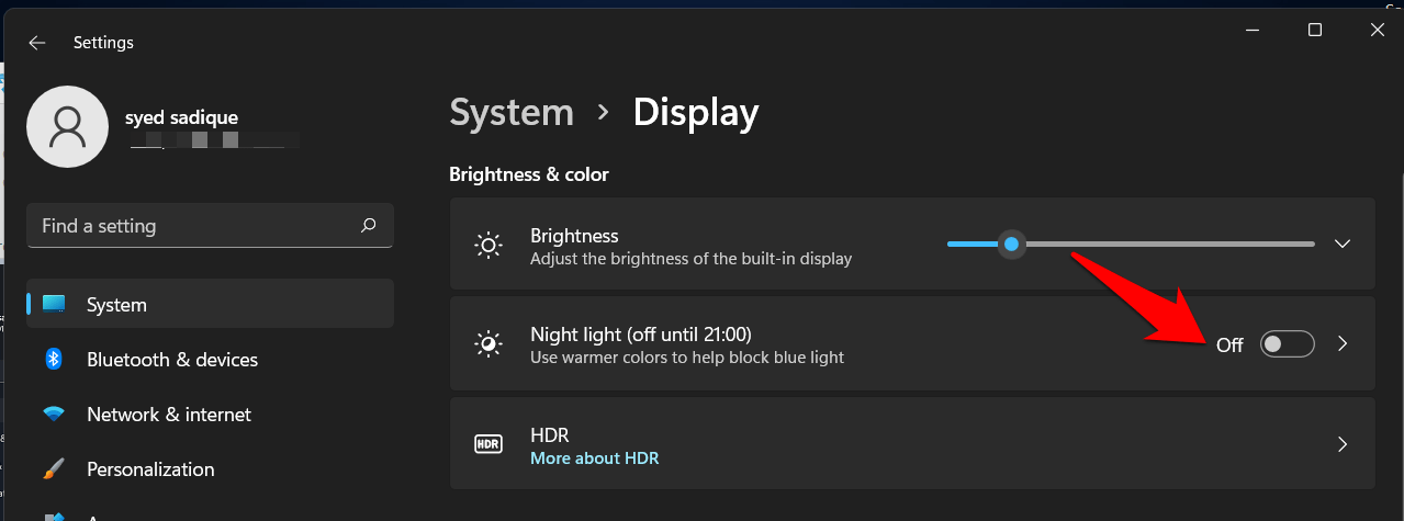 How to Fix Night Light Not Working in Windows 11? 2 turn off night light in windows 11