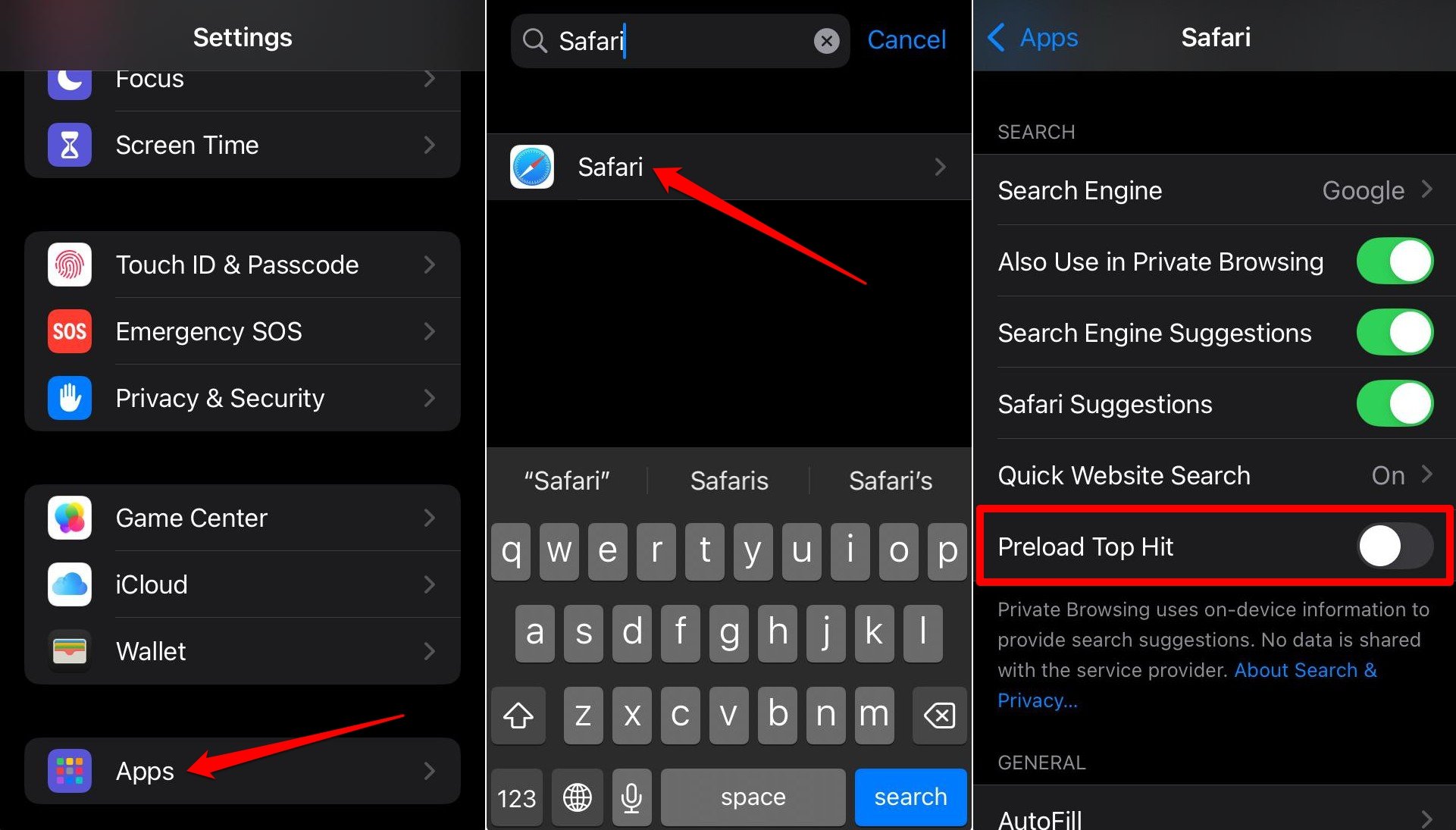 iPhone Settings you need to Change Right Now to improve iOS User Experience 21 turn off preload top hit on Safari browser iOS