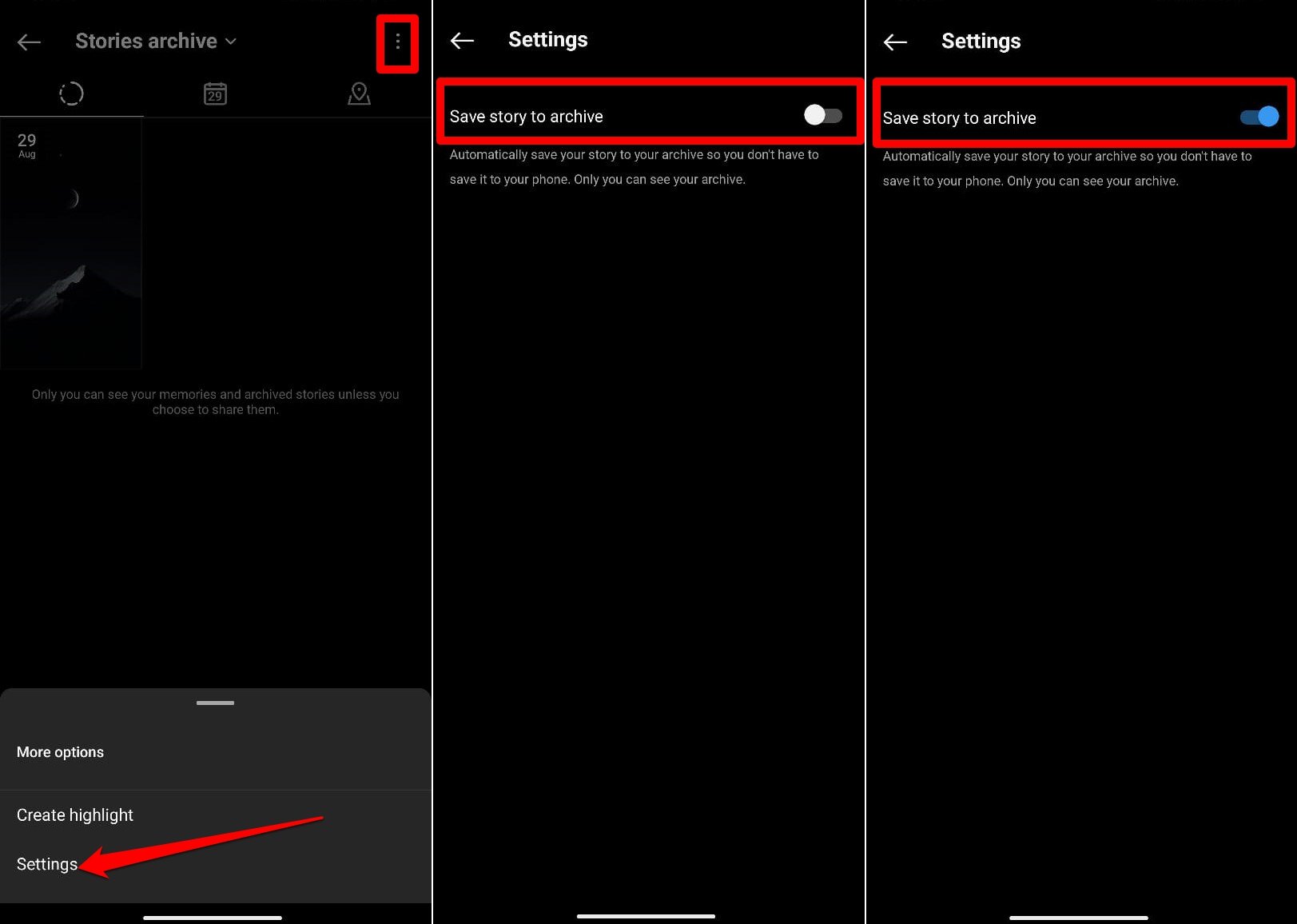 How to Fix Instagram Archived Stories No Longer Available 6 turn off save story to archive on Instagram