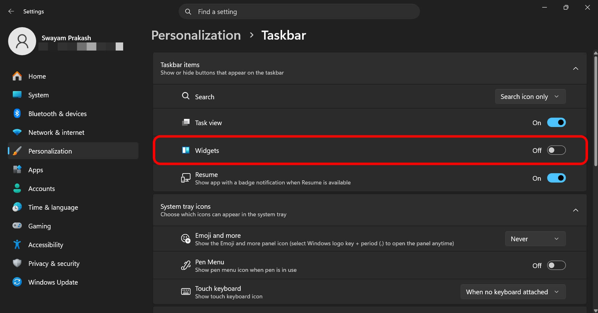 I was using Windows 11 wrong and these 10 default settings were the problem 18 turn off taskbar widgets in windows 11