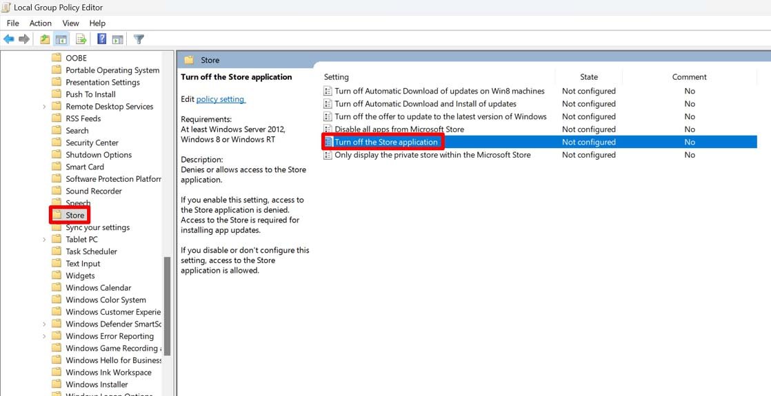 How to Fix Microsoft Store is Blocked Error? 14 turn off the store application